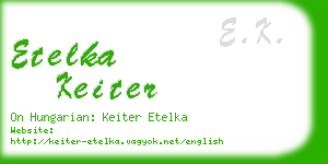 etelka keiter business card